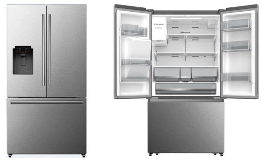 21.5 CF 3 Door counter depth refrigerator with Ice and Water through the Door